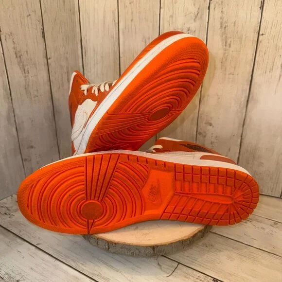 Nike Men's Air Jordan 1 SE Mid Electro Orange White Retro Size 14 (DM3531-800) - Picture 8 of 9